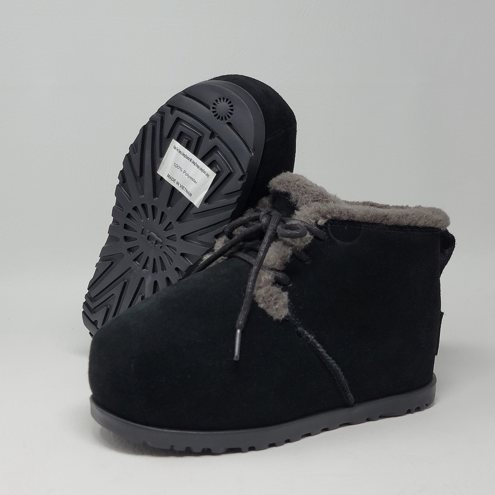UGG Pumped Lace Up Shoes/Boots Black Gray 1158261 Women's Size 7 New